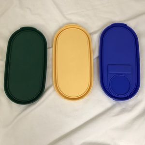 Tupperware Kitchen - 3 Tupperware Mod Mates Oval Rep Seals #1616 #1617 Tupperware Kitchen - 3 Tupperware Mod Mates Oval Rep Seals #1616 #1617